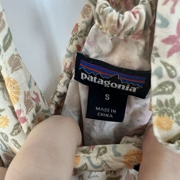 Patagonia Womens Midi Dress Size Small Lost Wildflower Button Pockets - Picture 5 of 9